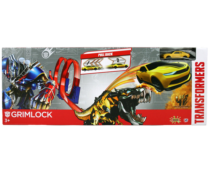 Transformers duplahurkos Grimlock autópálya szett 1db felhúzhatós autóval