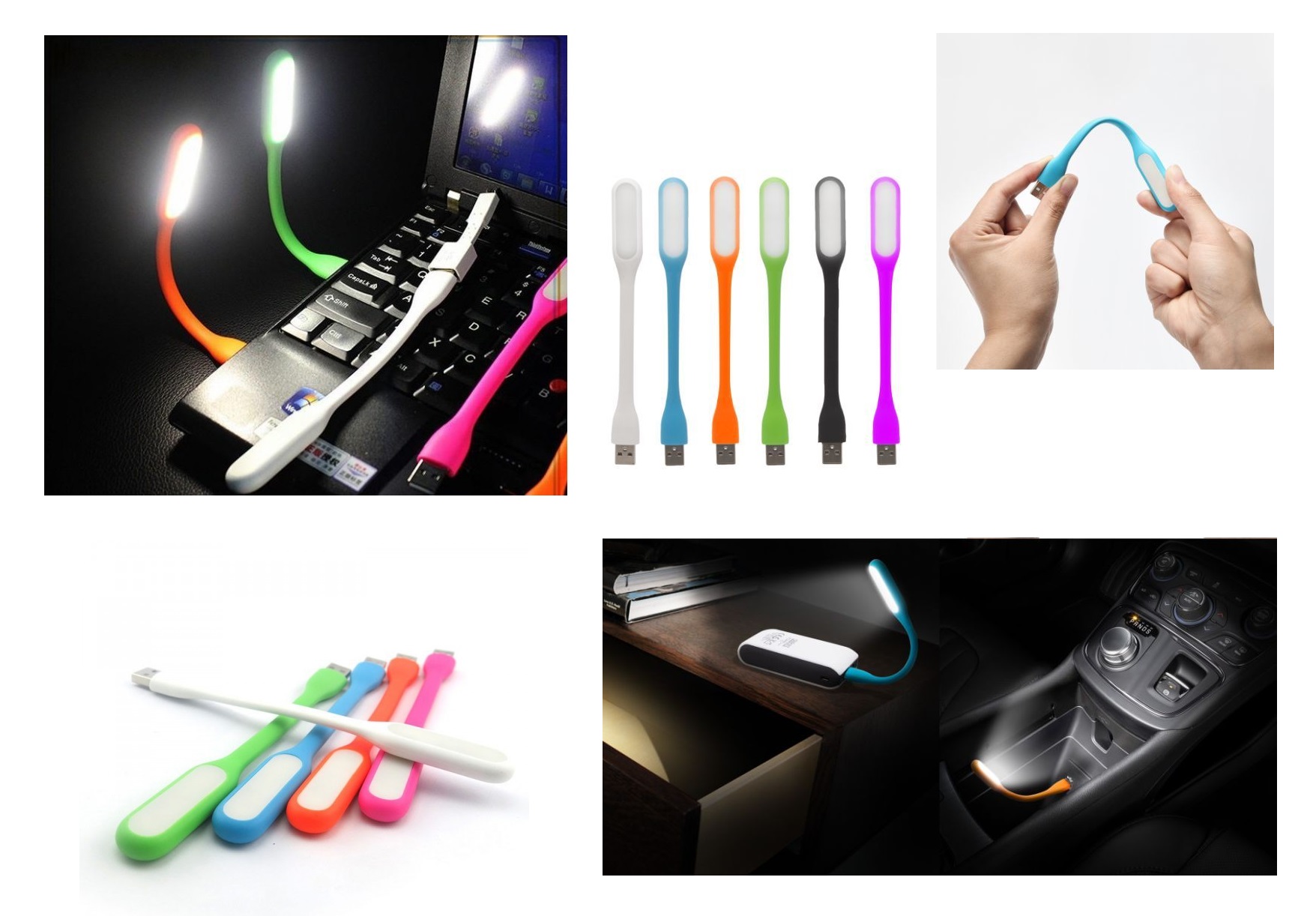 LED USB Lámpa sárga 2db/szett